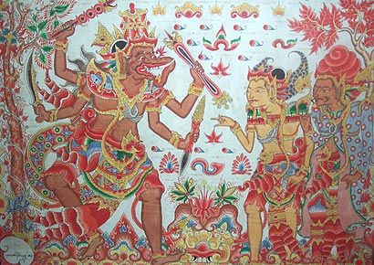 Lukisan Tradisional Bali Di Desa Kamasan  Paket Tour Ke 